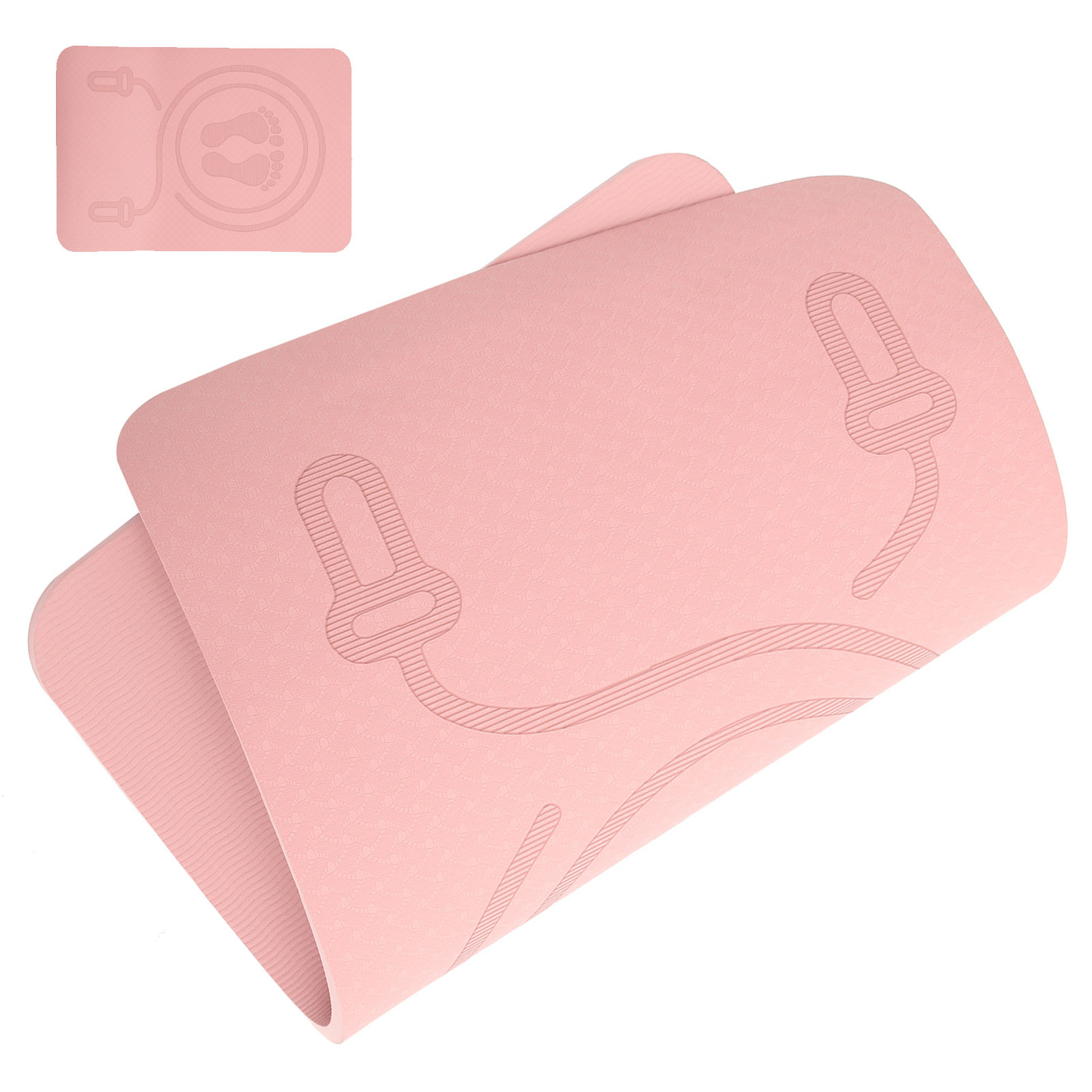 Pilates Yoga Mat Thickness - แผ่นรองกระโดดเชือกแบบกันลื่น นุ่มสบาย คุณภาพพรีเมียม ไร้กลิ่น วัสดุ TPE