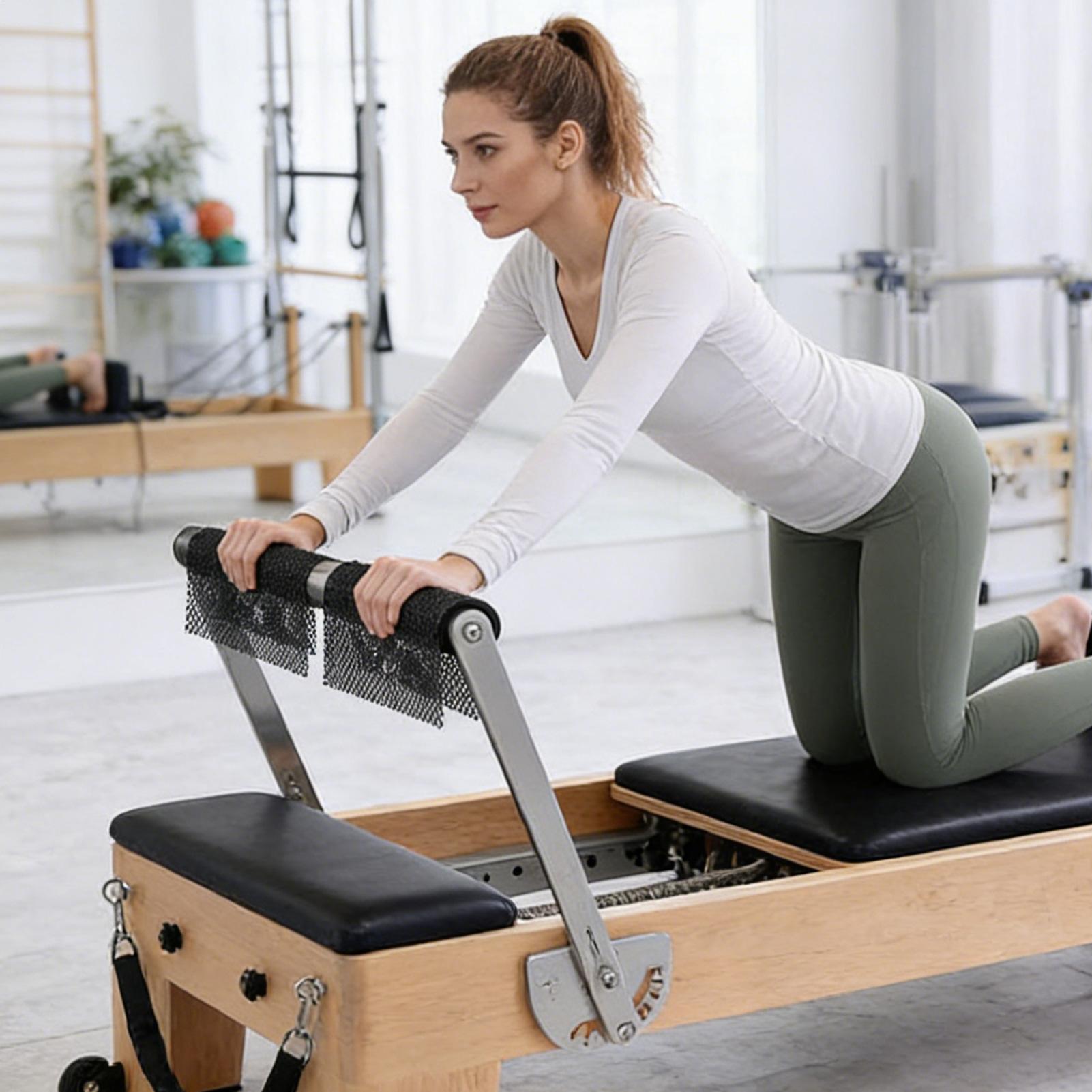 Pilates Yoga Mat Workout - แผ่นรองพิลาทิสกันลื่น 4 ชิ้น แผ่นรองออกกำลังกายกันลื่นสำหรับดึงข้อ ยกน้ำหนัก ออกกำลังกายที่บ้าน