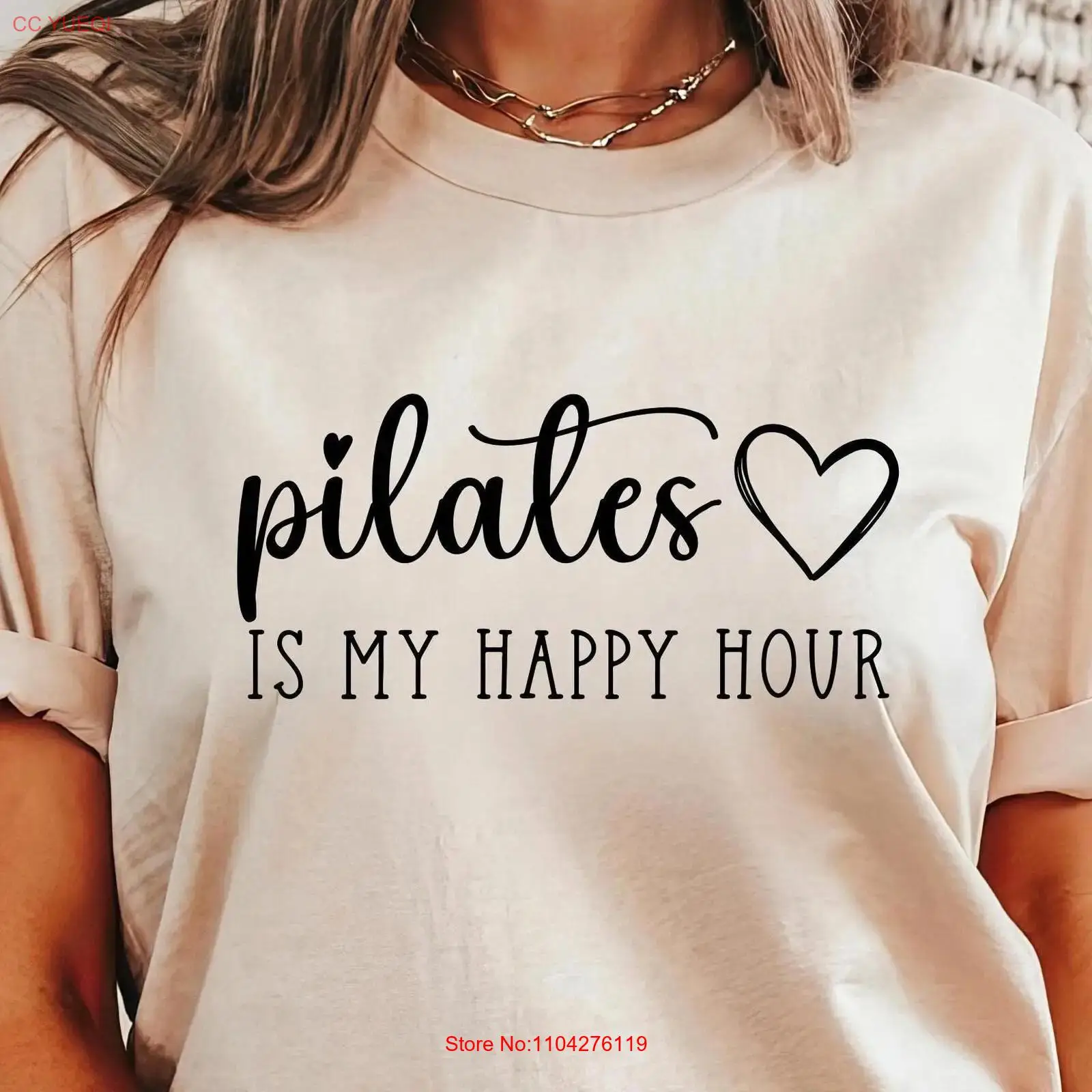 Pilates Yoga Instructor - เสื้อยืดพิลาทิส แฮปปี้ ฮอร์ ของฉัน สำหรับคนรักการออกกำลังกาย ชุดออกกำลังกาย