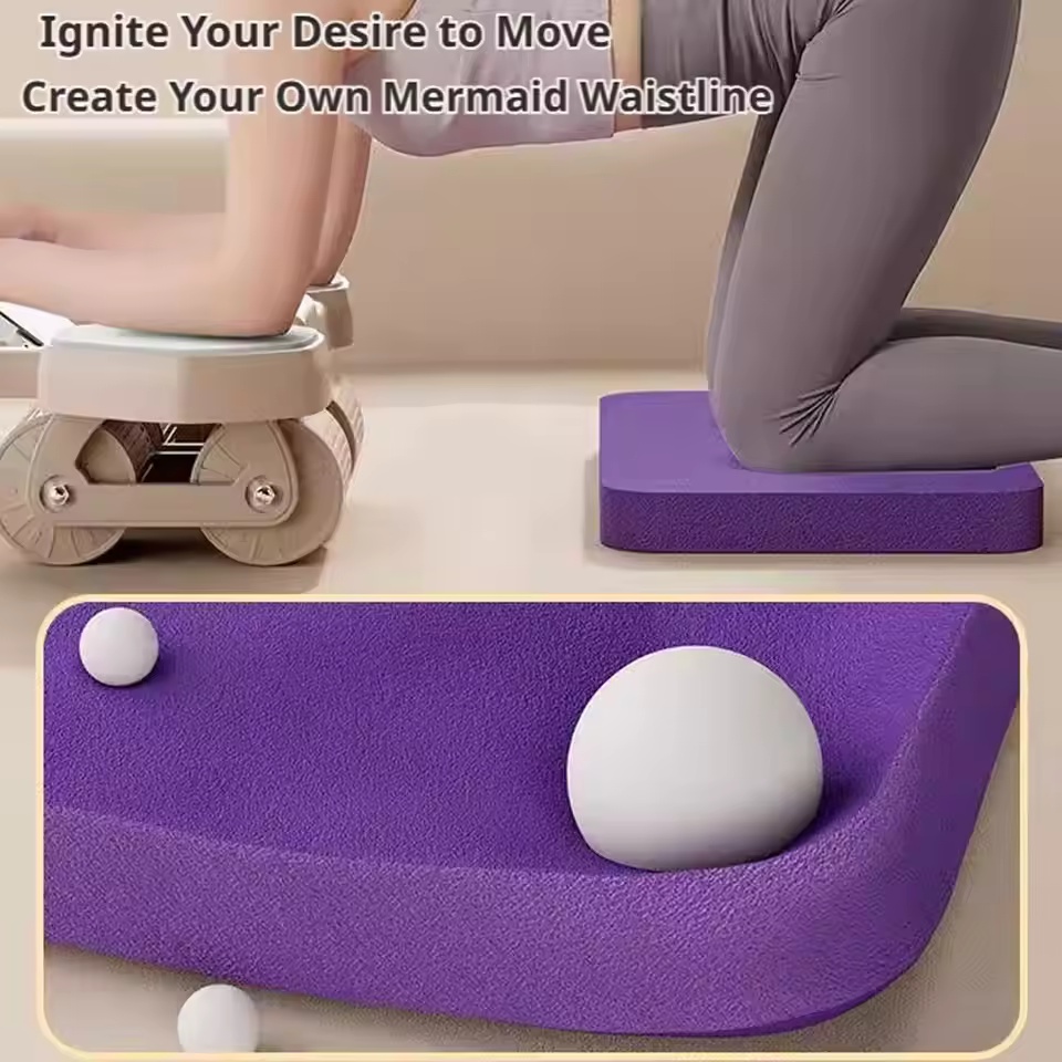 Pilates Yoga Mat Workout - แผ่นรองทรงตัวกันลื่น 1 ชิ้น, แผ่นรองข้อศอกสำหรับโยคะ พิลาทิส และการฝึกดัมเบล,