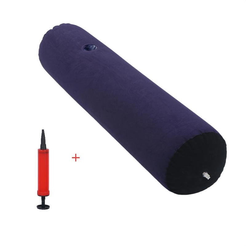 Bolster Cushion Round - หมอนรองนั่งแบบเป่าลมสีฟ้า ขนาดยาวขึ้น คุ้มค่ากว่า นุ่มสบาย เหมาะสำหรับเฟอร์นิเจอร์ผู้ใหญ่-ใหม่