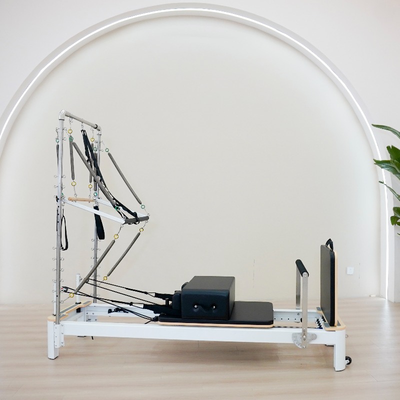 Pilates Yoga Hot - YTYIN เครื่องพิลาทิส รีฟอร์มเมอร์ อลูมิเนียมแบบครึ่งทาวเวอร์ สำหรับยิมในบ้านและเชิงพาณิชย์ ทนทาน