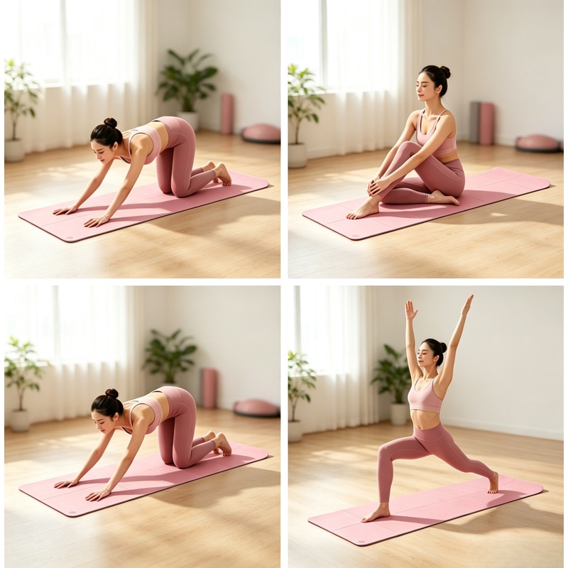 Pilates Yoga Mat Thickness - แผ่นรองออกกำลังกายโยคะหนา 4 มม. ป้องกันการลื่น สามารถพกพาได้ ช่วยลดแรงกระแทก