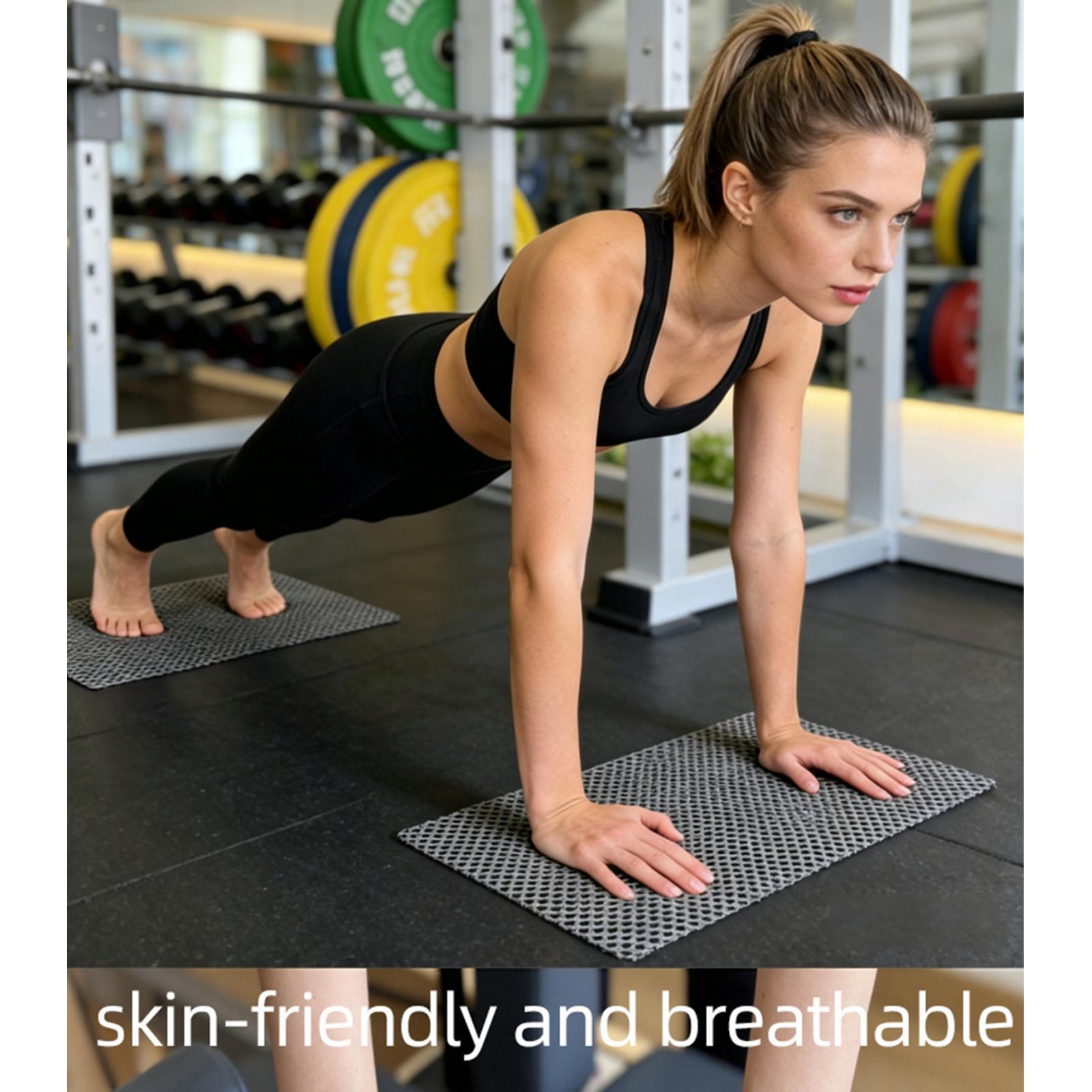 Pilates Yoga Training - แผ่นรองกันลื่นสำหรับพิลาทิส 2 ชิ้น/ชุด ทำจาก PVC คุณภาพดี