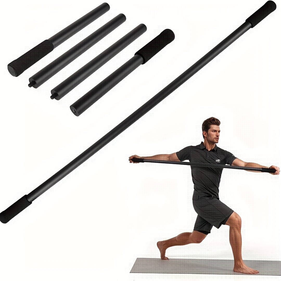 Pilates Yoga Training - ไม้โยคะแบบถอดได้ ปรับความยาวได้ บาร์แก้ไขท่าพิลาทิส ไม้ยืดออกกำลังกายแบบพกพา สำหรับฝึกโยคะ พิลาทิส