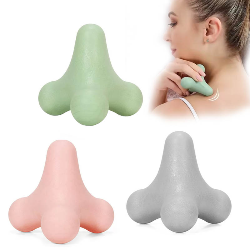 Pilates Yoga Gear - ลูกบอลนวดฟาสเซีย 4 มุม สำหรับบรรเทาอาการปวดกล้ามเนื้อ บริเวณคอ ไหล่