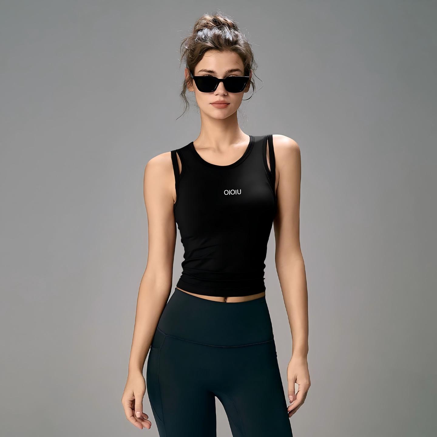 Pilates Yoga Training - OLOIU เสื้อชั้นในโยคะสำหรับผู้หญิง ป้องกันการกระแทกและกระชับ สำหรับวิ่ง ฟิตเนส พิลาทิส