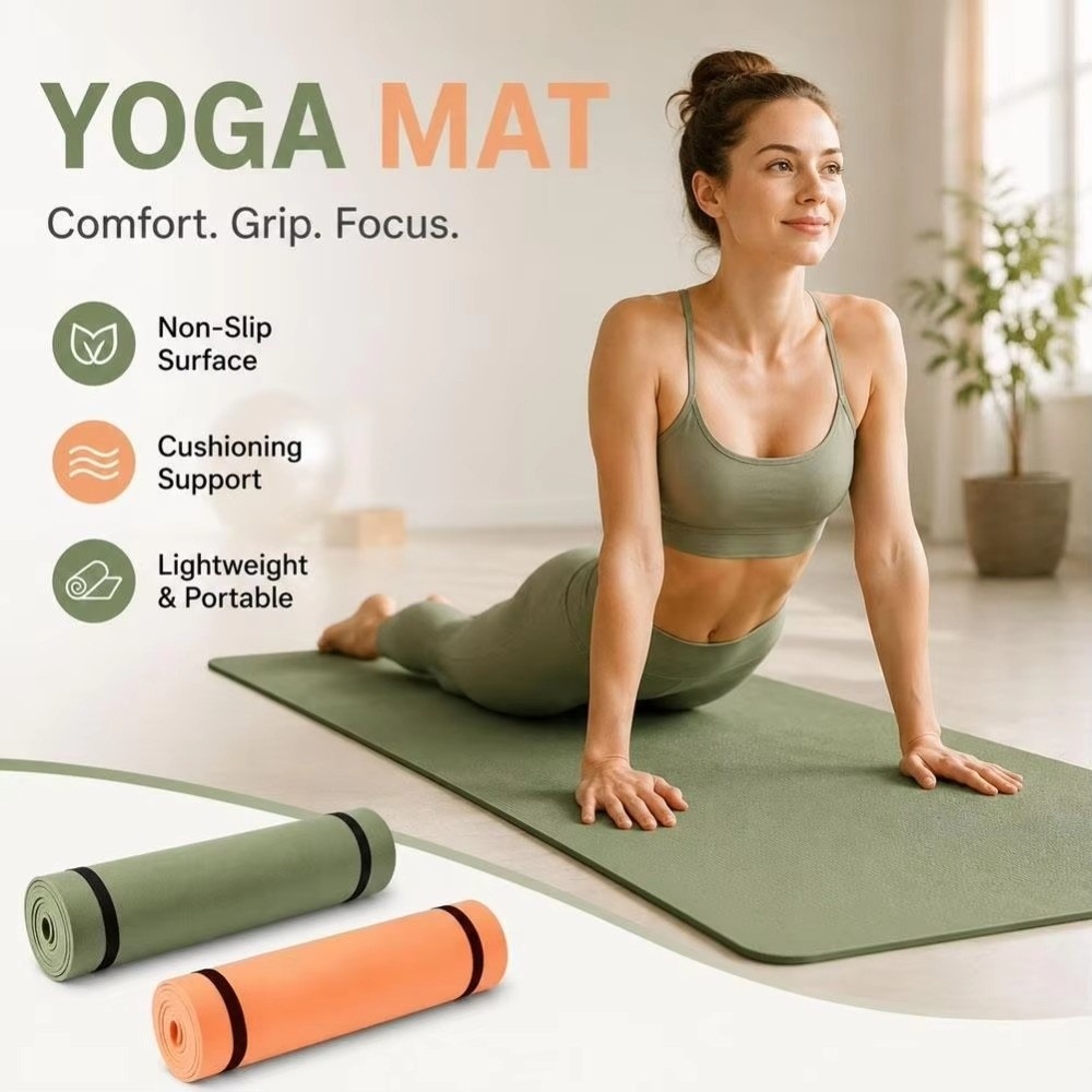 แผ่นรองกันลื่น EVA หลากสี ขนาด - Pilates Yoga Mat Thickness บทวิจารณ์และราคา