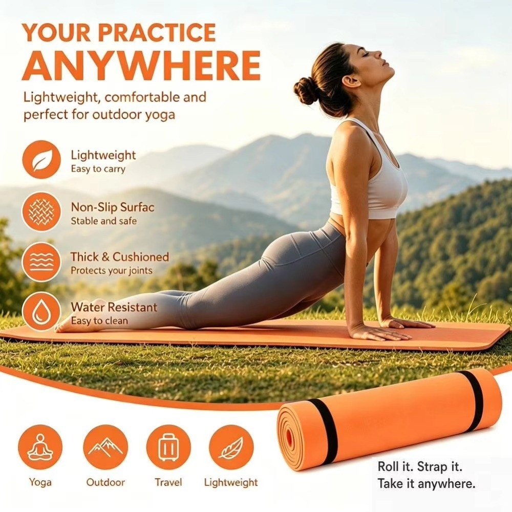 แผ่นรองกันลื่น EVA หลากสี ขนาด - Pilates Yoga Mat Thickness บทวิจารณ์และราคา