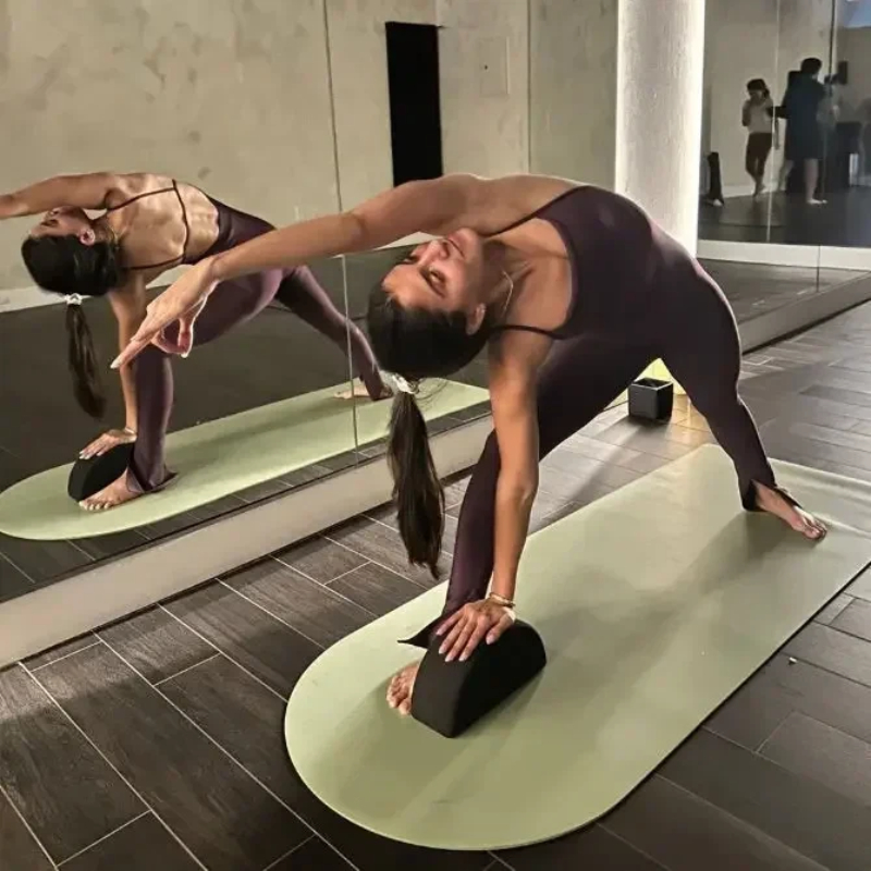 เสื่อโยคะยาง PU รูปทรงวงรี ขนา - Pilates Yoga Mat Workout บทวิจารณ์และราคา
