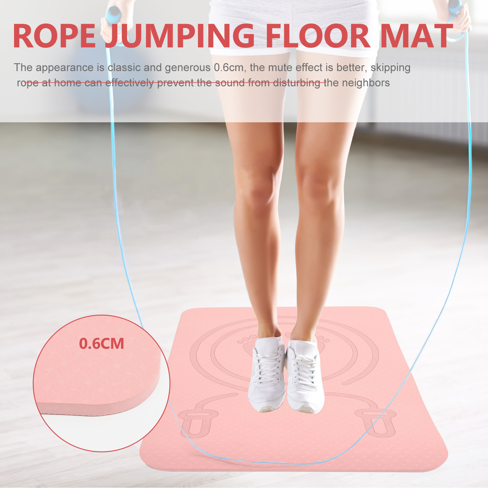 แผ่นรองกระโดดเชือกแบบกันลื่น น - Pilates Yoga Mat Thickness บทวิจารณ์และราคา