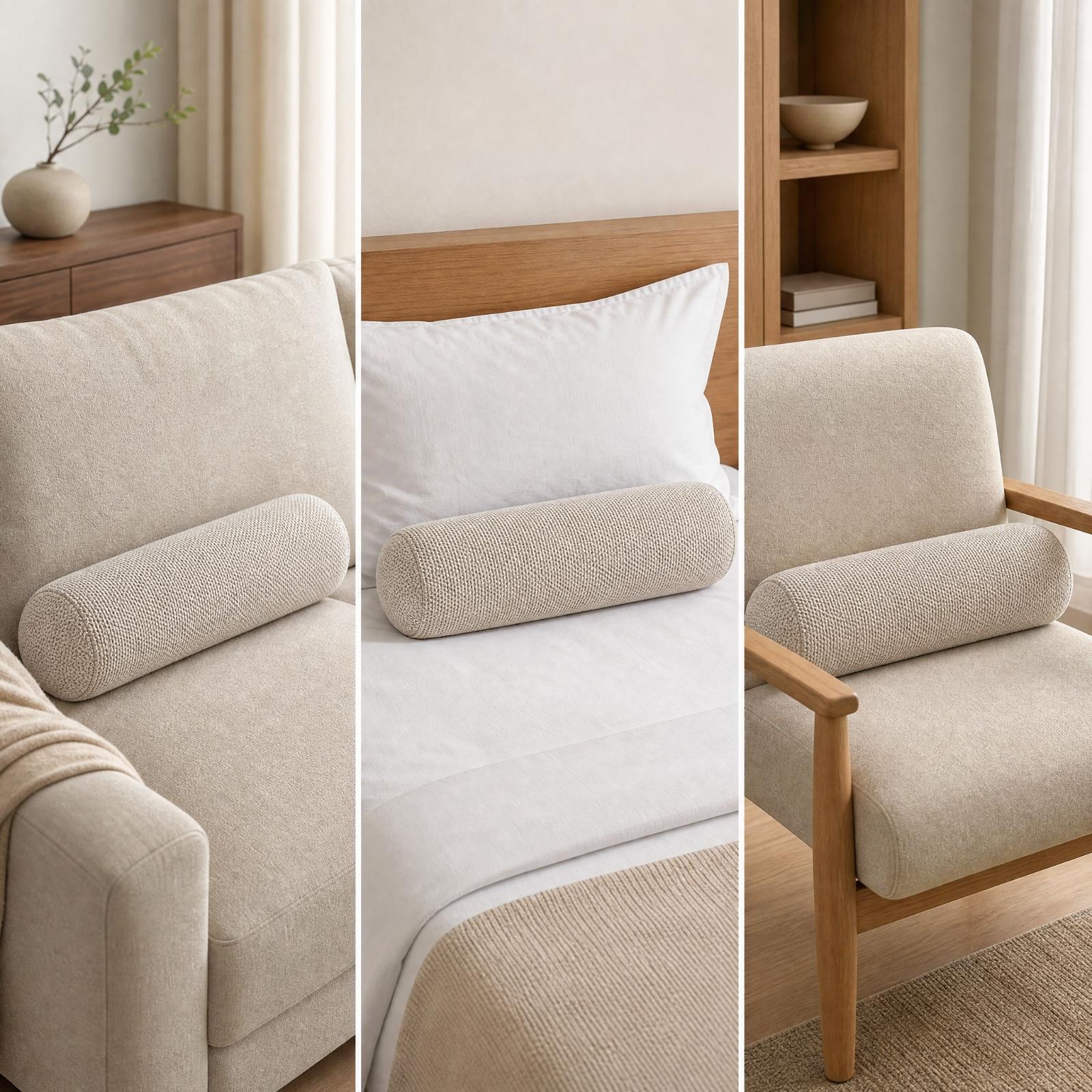 หมอนยาวเมมโมรี่โฟมทรงกระบอก สำ - Bolster Cushion Round บทวิจารณ์และราคา