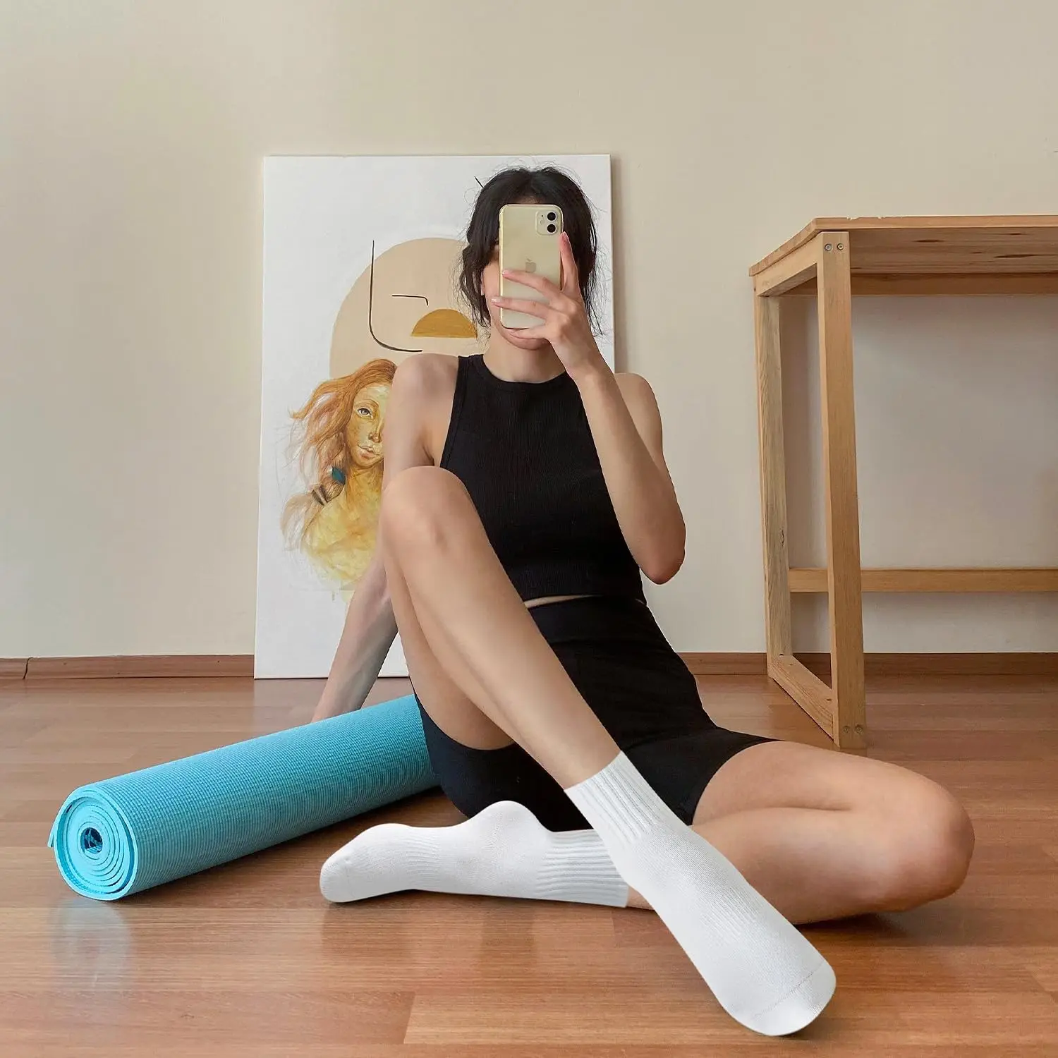 ถุงเท้าโยคะสำหรับผู้หญิง 4 คู่ - Pilates & Yoga Tina Fehrenbach บทวิจารณ์และราคา
