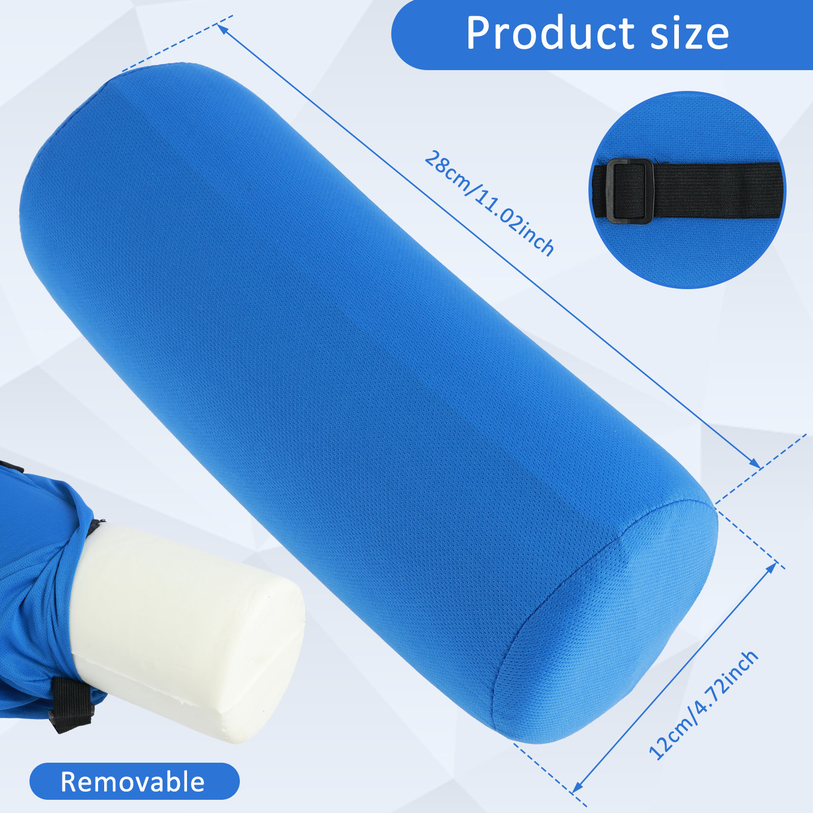 หมอนรองเมมโมรี่โฟมแบบกลมพร้อมแ - Bolster Cushion Round บทวิจารณ์และราคา