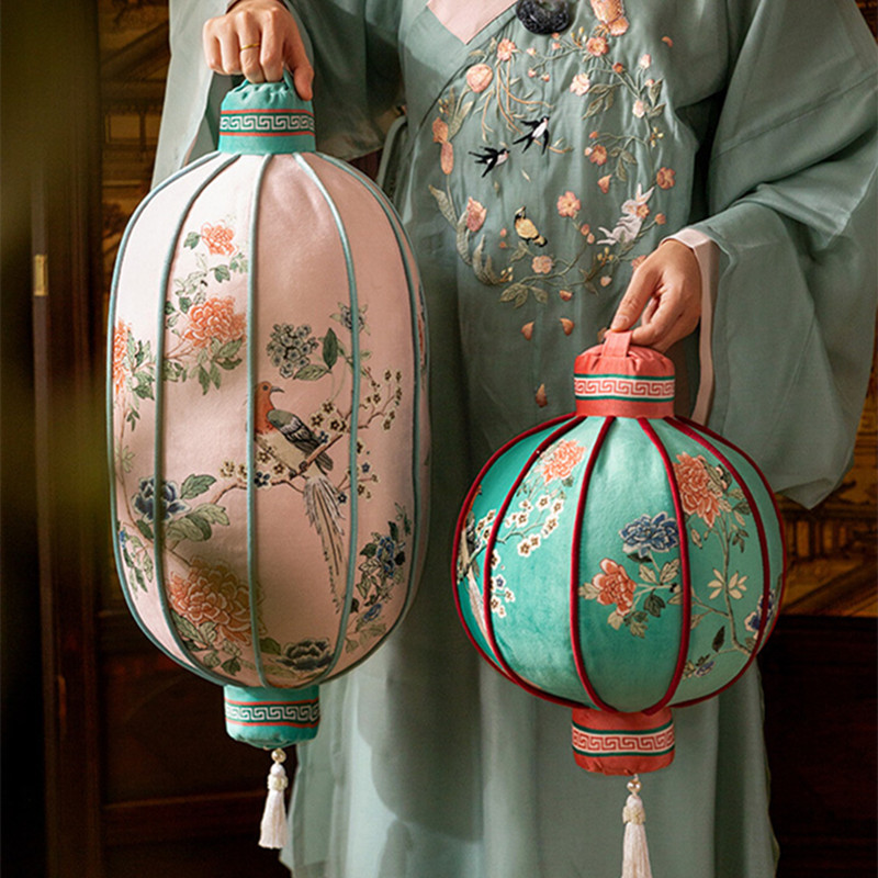 หมอนอิงลายดอกไม้และนกสไตล์จีนโ - Bolster Cushion Round บทวิจารณ์และราคา