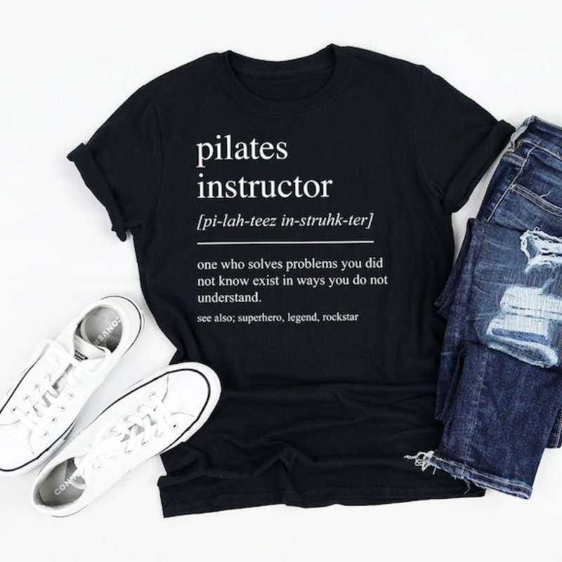 เสื้อยืดผ้าฝ้ายสำหรับผู้สอนพิล - Pilates Yoga Instructor บทวิจารณ์และราคา