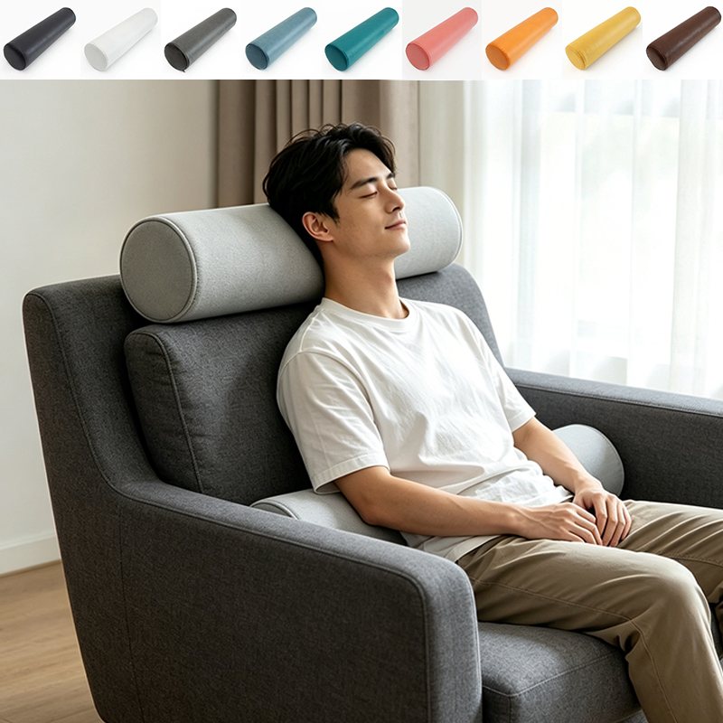 หมอนรองคอทรงกระบอกขนาดใหญ่ หลา - Bolster Cushion Round บทวิจารณ์และราคา