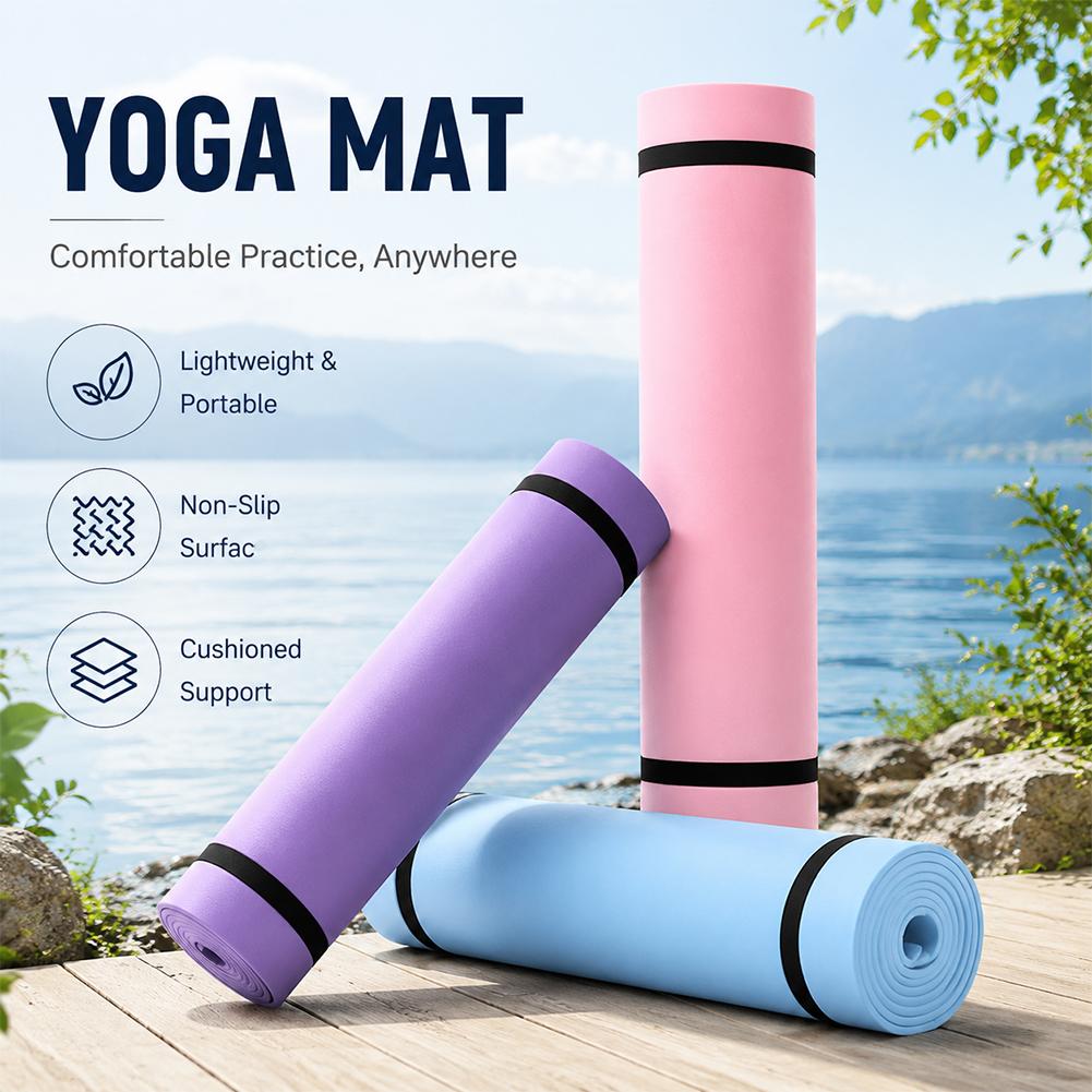 1/2 ชิ้นเสื่อโยคะหนา เสื่อโยคะ - Pilates Yoga Mat Thickness บทวิจารณ์และราคา