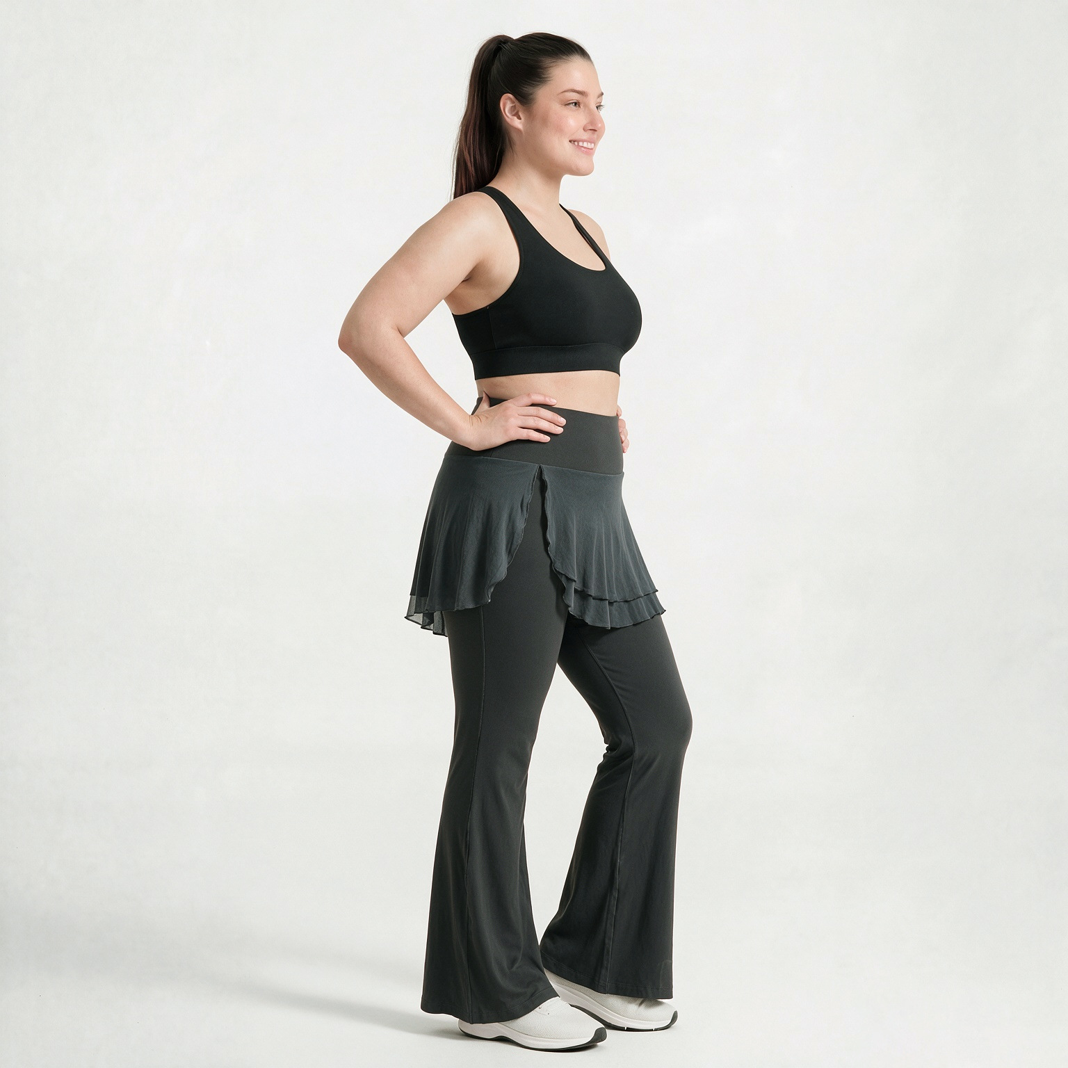 กางเกงโยคะผู้หญิงทรงขาตรงเนื้อ - Pilates Yoga Legging บทวิจารณ์และราคา